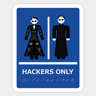 Hacker Restroom Sticker